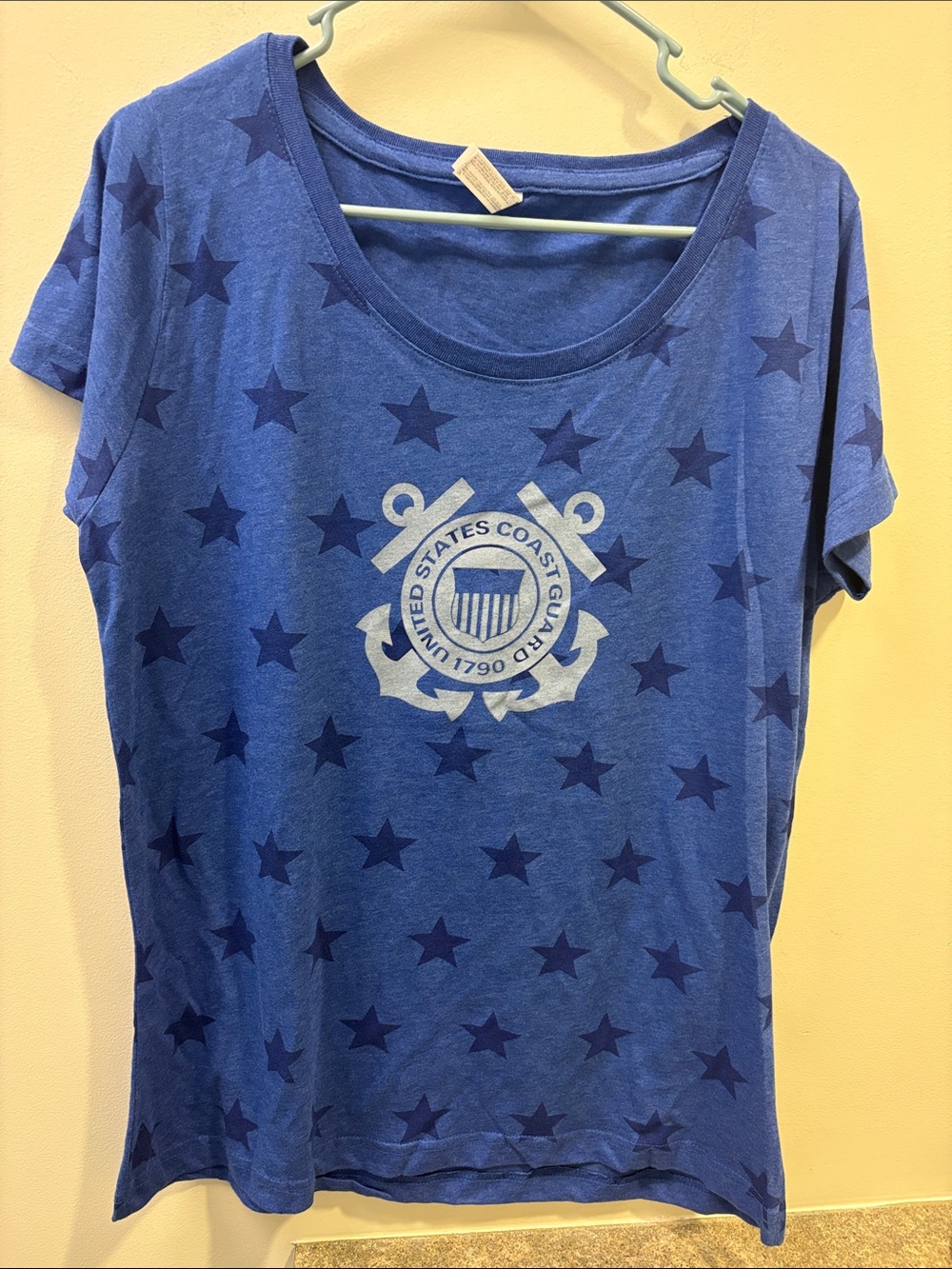Blue United States Coast Guard Graphic Scoop Neck Tee